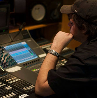 Jason working behind the Yamaha M7