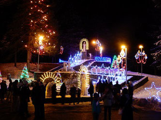 The Grotto is Decorated with Hundreds of Colored Lights