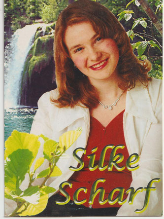 Sängerin Silke Scharf alte Autogrammkarten 