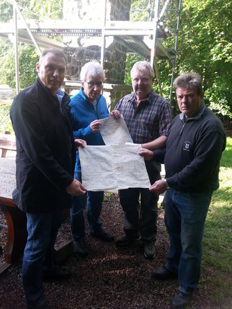 Bürgermeister Stephan Rausch, Bernd Simon, Toni Schäfer, Paul Schmidt