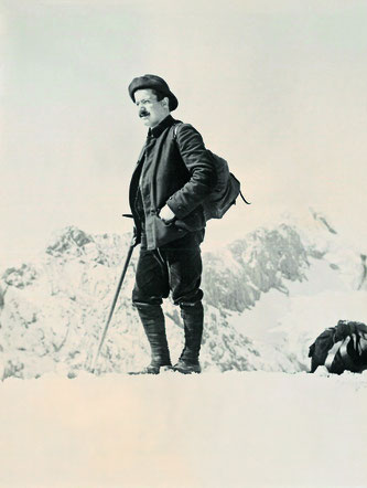 Rudolf Rother sen als Bergsteiger noch vor Verlagsgruendung_100 Jahre Jubiläum Rother Bergverlag_Foto Archiv Rudolf Rother jun