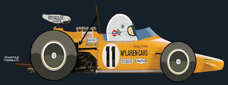 Denny Hulme by Muneta & Cerracín.
