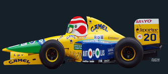 Nelson Piquet Souto Maior by Muneta & Cerracín - Piquet Benetton B191