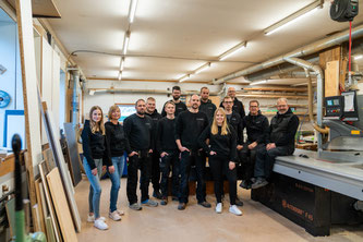 Mitarbeiter der Tischlerei Sönke Dethlefsen GmbH & Co.KG im November ´24