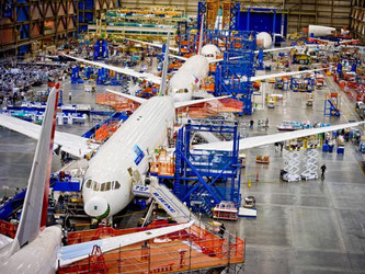 Boeing 787 Dreamliner-Produktion in Everett bei Seattle. Foto: Gail Hanusar/Boeing