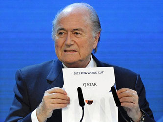Die WM in Katar ist eine Herzensangelegenheit von FIFA-Präsident Blatter. Foto: Walter Bieri