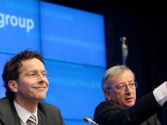 Euro-Gruppenchef Jeroen Dijsselbloem kritisiert die laxe Auslegung des europäischen Stabilitätspaktes durch Kommissionspräsident Juncker. Foto: Olivier Hoslet