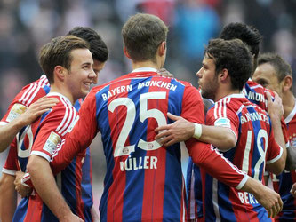 Die Bayern führten bereits zur Halbzeit gegen den Hamburger SV mit 3:0. Foto: Tobias Hase