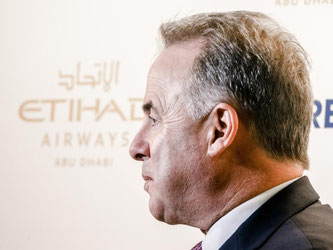 James Hogan, Präsident und Vorstandsvorsitzender der in Abu Dhabi ansässigen Fluggesellschaft Etihad Airways. Foto: Markus Scholz