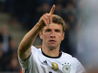 DFB-Stürmer Thomas Müller will auch gegen Nordirland treffen. Foto: Carmen Jaspersen