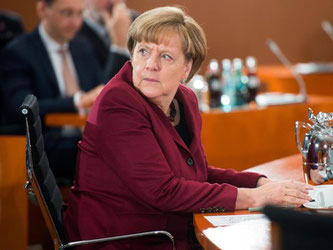 Bundeskanzlerin Angela Merkel (CDU) am Freitag im Bundeskanzleramt in Berlin. Foto: Bernd von Jutrczenka