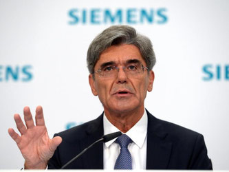 Der Vorstandsvorsitzende der Siemens AG, Joe Kaeser, spricht in Berlin. Foto: Rainer Jensen/Archiv