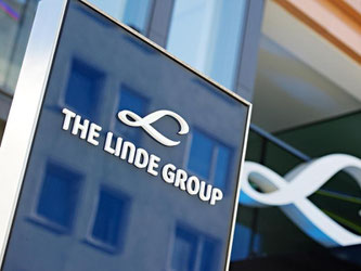 Das Logo der Linde AG ist zu sehen. Foto: Nicolas Armer/Archiv