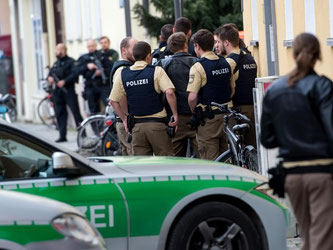 Großeinsatz der Polizei in München. Foto: Sven Hoppe