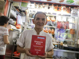 Der Garküchenkoch Chan Hong Meng wurde mit einem Michelin-Stern ausgezeichnet. Foto: Wallace Woon