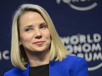 Marissa Mayer, hier im Januar 2014, will nach der Geburt ihrer Zwillinge nur eine kurze Auszeit nehmen. Foto: Laurent Gillieron