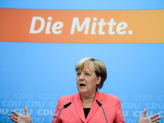 Ungewöhnlich offene Worte von Bundeskanzlerin Angela Merkel bei einer Pressekonferenz nach der CDU-Bundesvorstandssitzung in Berlin. Foto: Michael Kappeler