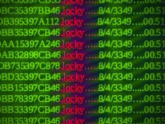 Der zu Demonstrationszwecken erstellte verfremdete Screenshot eines mit dem Trojaner Locky infizierten Windows-PC. Foto: Soeren Stache
