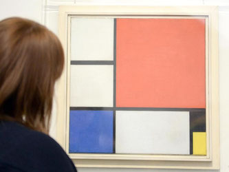Piet Mondrian, Komposition Nr.II mit Rot, Blau Schwarz und Gelb, 1929. Foto: Bernd Weißbrod