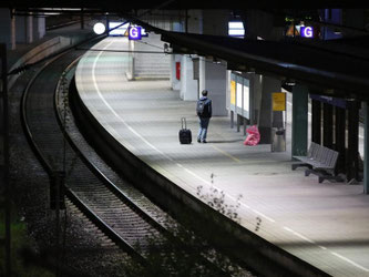 Lokführer-Streik: Ein weitgehend verwaister Bahnhof im Mai vergangenen Jahres. Foto: Bodo Marks