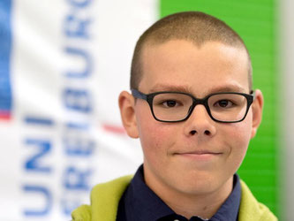 Der jüngste Student in Baden-Württemberg: Der 14-Jährige Bastian Eichenberger hat sich an der Albert-Ludwigs-Universität Freiburg eingeschrieben. Foto: Patrick Seeger