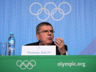 IOC-Präsident Thomas Bach verkündete die Bekanntgabe der Namen der sauberen russischen Athleten für den 4. August. Foto: Michael Kappeler