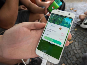 "Pokemon Go"-Spieler. Foto: Patrick Seeger