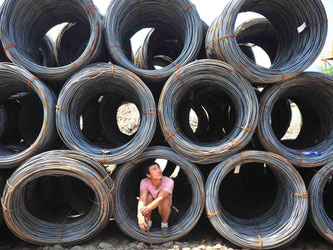 Stahl-Großmarkt in Shenyang in der chinesischen Provinz Liaoning:  Über den Sommer sind die Stahlpreise in Europa wegen der Einfuhren aus China massiv gesunken. Foto: Mark