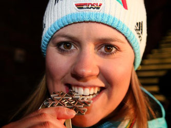 Viktoria Rebensburg gewann im Riesenslalom WM-Silber. Foto: Stephan Jansen