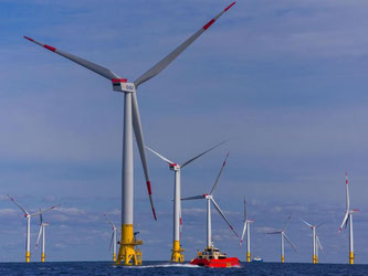 Der im September vollständig in Betrieb genommene Windpark EnBW Baltic 2. Foto: Jens Büttner