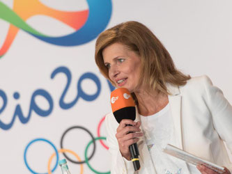 Kathrin Müller-Hohenstein musste wegen eines Fehlalarms kurzzeitig das TV-Studio in Rio verlassen. Foto: Lukas Schulze
