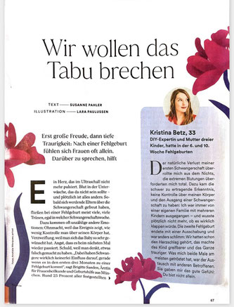 Artikel über Fehlgeburten - wir wollen das Tabu brechen