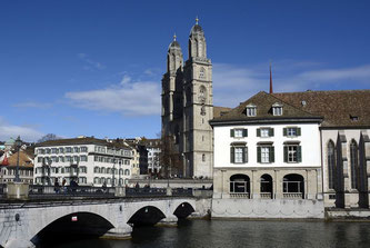 Blick auf das Grossmünster in Zürich