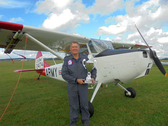 Jan Vlasveld mit Cessna C305 (O-1A/L-19A) Bird Dog - N509EA (Foto: Uwe Bodenheim)