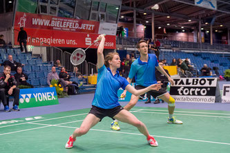 Die deutschen Meister im Mixed: Isabel Herttrich und Mark Lamsfuß (Bild: Bernd Bauer)
