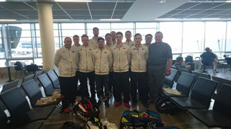 Das Thomas Cup Team auf dem Weg nach China