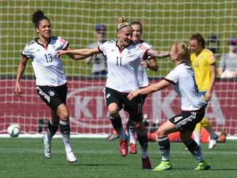Anja Mittag erzielte in der 24. Minute das 1:0 gegen Schweden. Foto: Carmen Jaspersen