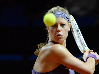 Laura Siegemund beim WTA-Turnier in Stuttgart. Foto: Marijan Murat
