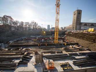 Ein Bauabschnitt des Bauprojekts Stuttgart 21. Das umstrittene Vorhaben wird von der Bahn auf bis zu 6,5 Milliarden Euro kalkuliert. Foto: Silas Stein