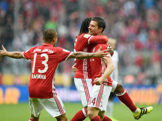 Xabi Alonso erzielte den Treffer zum 2:1 für den FC Bayern. Foto: Tobias Hase