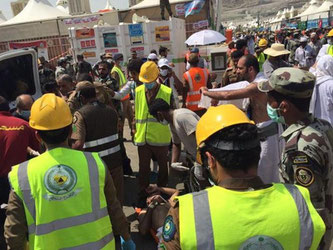 Einsatz in Mekka: Hunderte Pilger kamen in einer Massenpanik ums Leben. Foto: Directorate Of The Saudi Civil Defense Agency