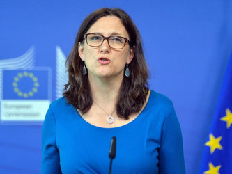 EU-Handelskommissarin Malmström verwies darauf, dass der Wegfall von Zöllen die Bedingungen für europäische Hersteller von IT-Produkten verbessere. Foto: Stephanie Lecocq