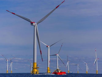 Offshore-Windpark «Baltic 2» in der Ostsee vor der Insel Rügen. Foto: Jens Büttner