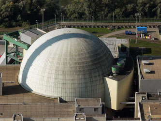 Die Luftaufnahme zeigt das Kernkraftwerk Philippsburg. Foto: Fredrik von Erichsen/Archiv