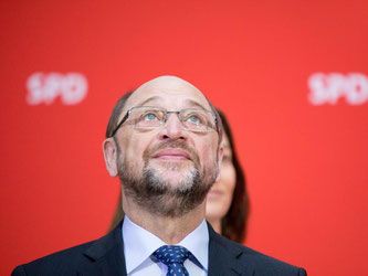 SPD-Kanzlerkandidat Martin Schulz nach Bekanntgabe der Saar-Ergebnisse im Willy-Brandt-Haus in Berlin. Foto: Kay Nietfeld