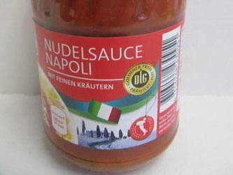 Verbraucher sollten ihre Nudelsoßen-Gläser der Marke «Mondo Italiano» überprüfen. Eventuell sind sie vom Rückruf betroffen. Foto: lebensmittelwarnung.de