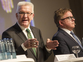Winfried Kretschmann (Die Grünen, l) und Guido Wolf (CDU). Foto: Christoph Schmidt/Archiv