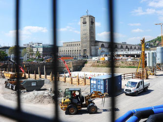 Blick auf die Stuttgart 21-Baustelle. Foto: Philip Schwarz/Archiv