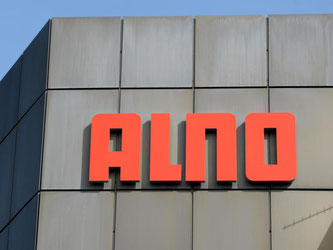 Der Schriftzug Alno ist in Pfullendorf am Alno Werk zu sehen. Foto: Franziska Kraufmann/Archiv