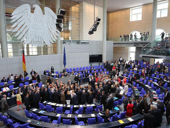 Abstimmung im Deutschen Bundestag: Parlamentarier verdienten mindestens 18,07 Millionen Euro nebenher. Foto: Wolfgang Kumm